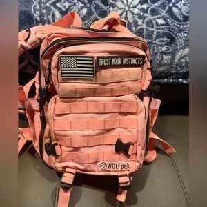 WOLFpak Pink Interior Backpack with Logo Patch